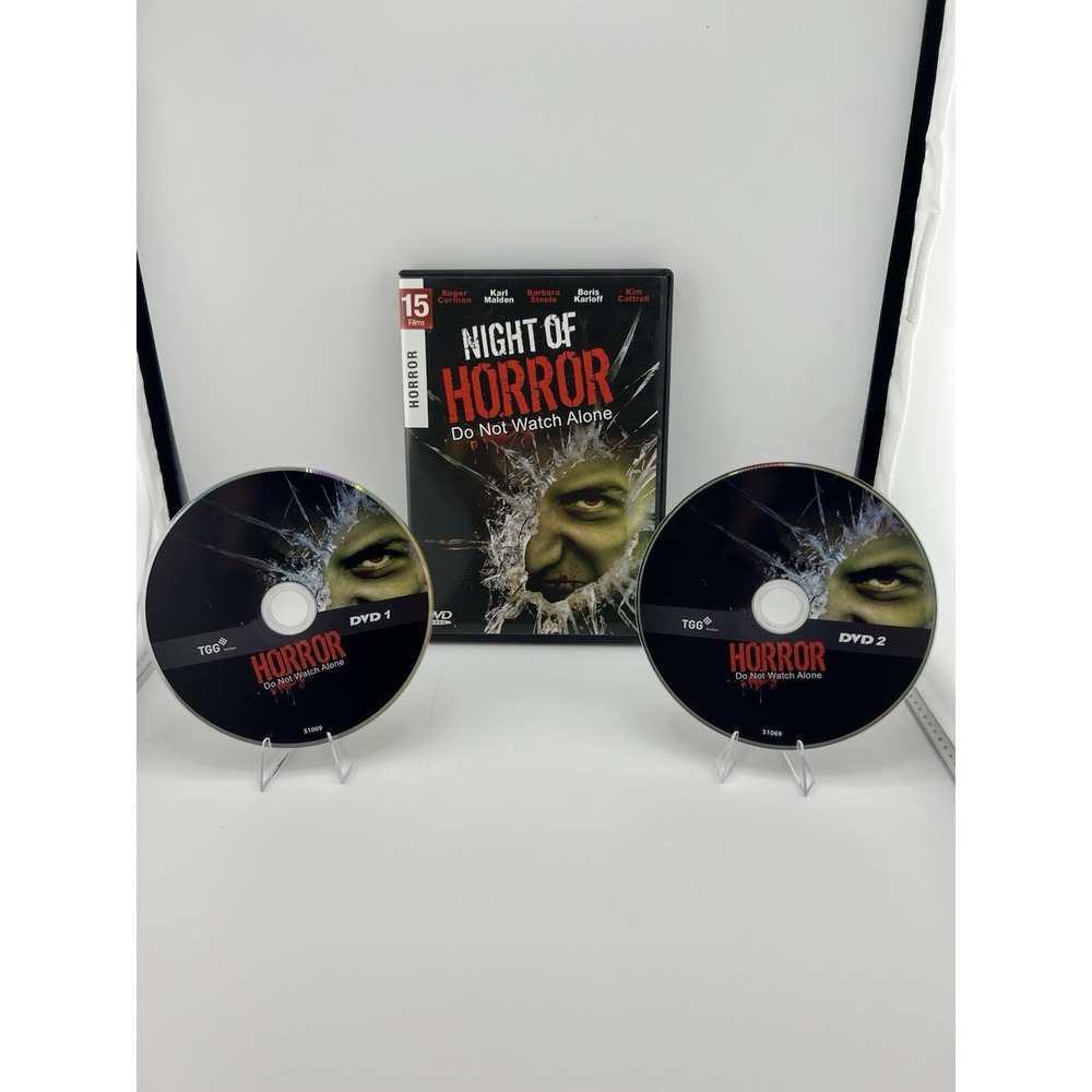 Night of Horror -‎ Don't Watch Alone (DVD, 2-Disc Set, 15 Films) Tested